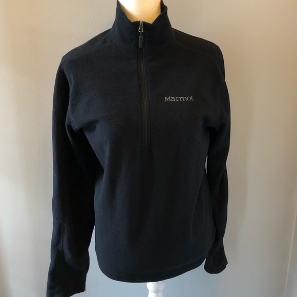 Marmot Jackets & Blazers - marmot black fleece quarter zip size medium